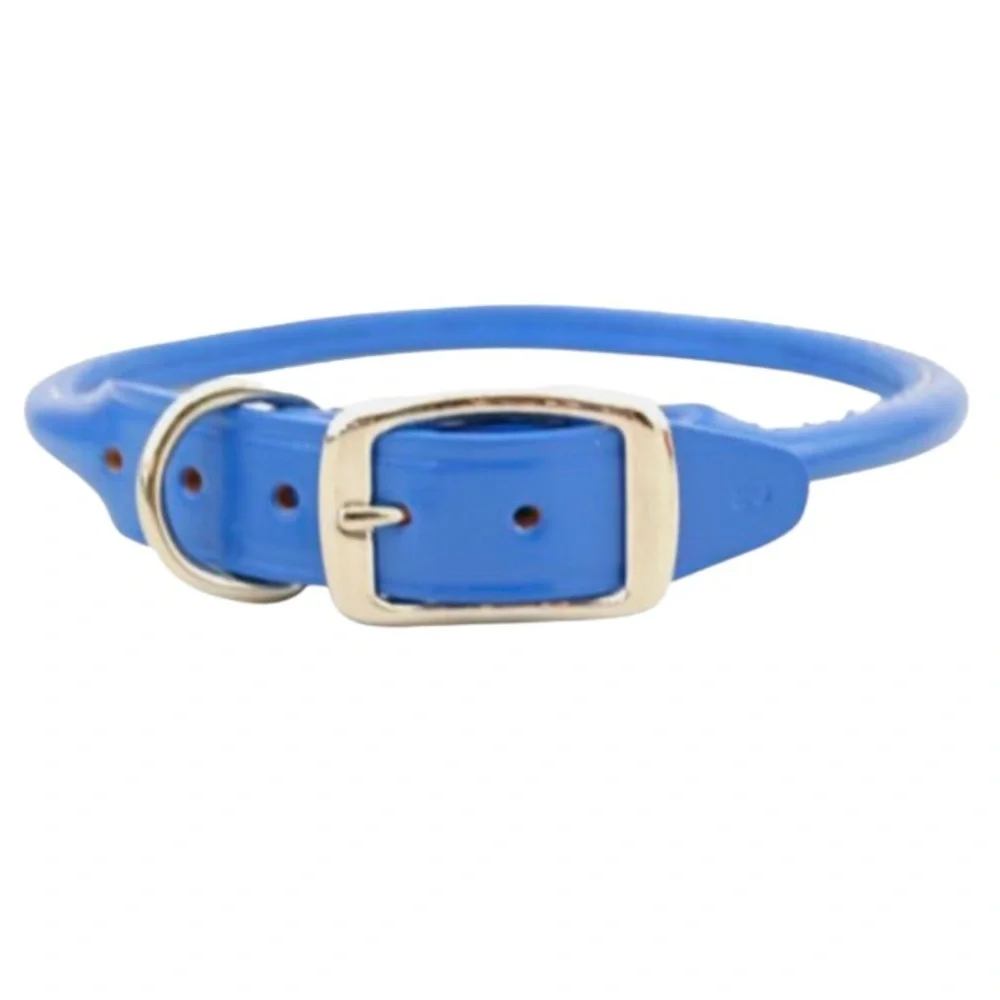 NWT Auburn Leathercrafters Rolled Leather Dog Collar 18-22”